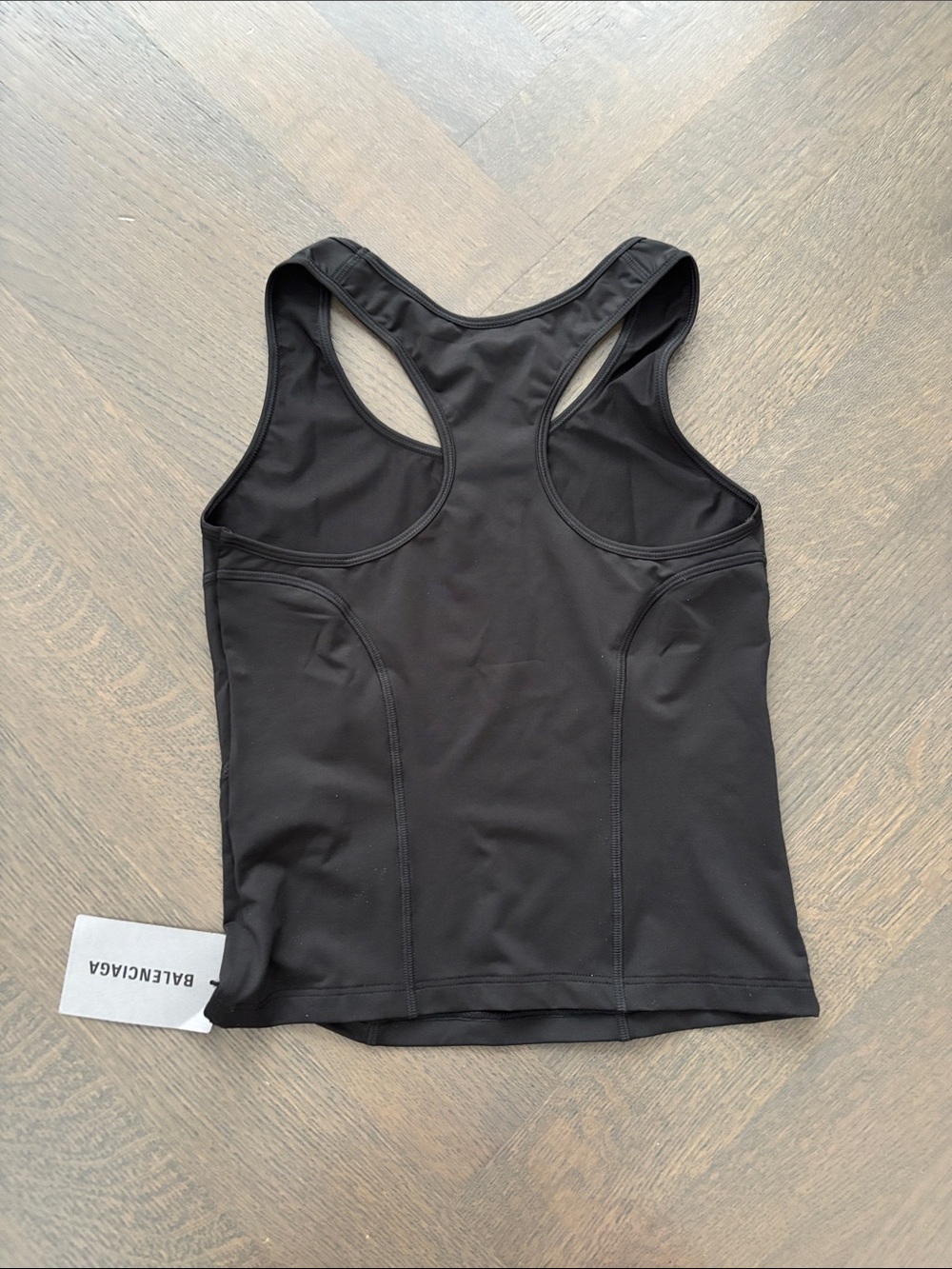 Balenciaga Black Logo Racerback Tank Top - Picture 5 of 5